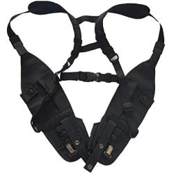 Lewong Universal Hands Free Chest Harness Bag Holster for Two Way Radio (Rescue Essentials) (Vest Harness)