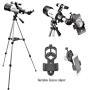Starboosa Telescope Travel Scope for Kids Beginners 70mm Aperture 400mm AZ with Tripod Eyepiece Finder - Telescope with Carry Bag and Smartphone Adapter for Kids Beginner