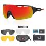 Queshark Mirrored Lens Cycling Glasses for Men Women 1 Polarized 3 HD Lens for MTB Road Bike Eyewear Goggles