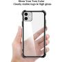 BELONGME Compatible with iPhone 11 Case 2019,Tempered Glass Screen Protector [2Pack] with Shockproof Crystal Clear Case for iPhone 11 6.1 inch.