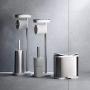 Joseph Joseph 70518 EasyStore Butler Toilet Paper Holder Stand and Spare Roll Storage with Shelf and Drawer, Stainless Steel