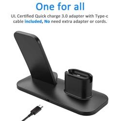 Wireless Charger, 3 in 1 Charging Station for Apple, Wireless Charging Stand Apple Watch Charger for Apple Watch and iPhone Airpod Compatible for iPhone X/XS/XR/Xs Max/8 Plus iWatch 4 3 2 1 Airpods1 2