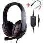PS4 Headset, 3.5Mm Wired Gaming Headset with Microphone, Conversion Line, Bass Stereo Surround for Tablet Laptop Smartphone Xbox, PC Gaming Headphones,Red