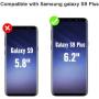 Galaxy S9 Plus Case,Slim Fit Premium Leather Samsung Galaxy S9 Plus Wallet Case Card Slots Shockproof Folio Flip Protective Defender Shells for Samsung Galaxy S9 Plus - Brown