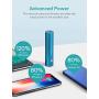 Lipstick Battery Charger 3350mAh Xcentz, Mini Portable Charger Compact External Battery Premium Aluminum with Flashlight Pocket Power Bank Phone Charger for iPhone Samsung Android Smartphone(Blue)