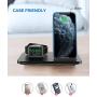 Seneo 2 in 1 Wireless Charger, Dual Wireless Charging Station with iWatch Charger Stand for iWatch 5/4/3/2, 7.5W Qi Fast Charger for iPhone 11/11 Pro Max/XR/XS/X/8/8P (No iWatch Cable or Adapter)