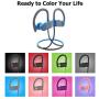 Bluetooth Headphones, LETSCOM Wireless Earbuds IPX7 Waterproof Noise Cancelling Headsets, Richer Bass & HiFi Stereo Sports Earphones 8 Hours Playtime Running Headphones with Travel Case