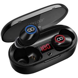 VEATOOL 5.0 Bluetooth Headphones  Binaural Call True Wireless Earbuds 20H Playtime HD Stereo Bass Sound Mini in Ear Bluetooth Earphones with Built in Mic and Charging Case for Sports Running