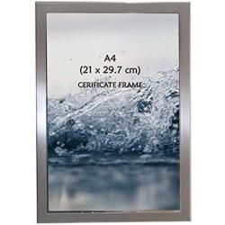 Beautiful Satin Silver Colour A4 / Certificate / Picture Photo Frame - Portrait Or Landscape - 21 X 29.7 Cm (8.25 X 11.75")