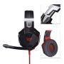 KOTION Each Gaming Headset for PS4,PC,Xbox One,Professional Noise Lsolation, Over Ear Headphones with Mic,LED Light,Bass Surround,Soft Memory Earmuffs,Gaming Headphones-RED(Adapter Not Included)