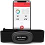 Shanren Heart-Rate-Monitor Chest Strap, Beat 20 Rechargeable HR Sensor, Vibration Alert, Built-in Memory with 100 Sessions