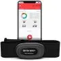Shanren Heart-Rate-Monitor Chest Strap, Beat 20 Rechargeable HR Sensor, Vibration Alert, Built-in Memory with 100 Sessions