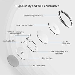 Syncwire Cell Phone Ring Holder Stand, 360 Degree Rotation Universal Finger Ring Kickstand with Polished Metal Phone Grip for Magnetic Car Mount Compatible with iPhone, Samsung, LG, Sony, HTC - Silver
