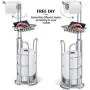 Homemaxs Toilet Paper Holder Stand [2020 Upgrade], Bathroom Tissue Holders Free-Standing Toilet Paper roll Holder with Storage Shelf for Wet Wipes, Mobile Phone, Opening Design Tissue Holder