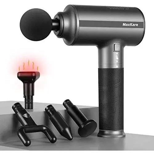 Heated Massage Percussion Gun - Deep Tissue Muscle Massager for Pain Relief Athletic Recovery,Handheld Electric Body Massager Portable with 3 Mode & 5 Speed Levels, Ideal for Relaxation & Gift Heated Massage Percussion Gun - Deep Tissue Muscle Massager for Pain Relief Athletic Recovery,Handheld Electric Body Massager Portable with 3 Mode & 5 Speed Levels, Ideal for Relaxation & Gift