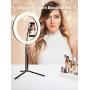 Elitehood 12’’ LED Ring Light with Stand and Phone Holder, Adjustable Selfie Light Makeup Light, 3 Colors Light Ring YouTube Equipment & Ringlight with Phone Stand for recording/Photography/VLOG/Video