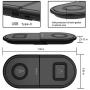 NOIHK Wireless Charger Pad Compatible with Samsung Galaxy Watch 42mm 46mm,2 in 1 Fast Charging Dock Station with USB Port for iPhone 11/11 Pro Max X XS XR 8 Plus,Qi Enabled Phones,Airpods,Galaxy Buds