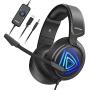 Mpow Gaming Headset for PS4, Xbox One, PC(Second Generation) with 3D Surround Sound Mic and LED Lights Computer Gaming Headphones with Noise Canceling Mic Volume Control LED Light for PC Mac Laptop
