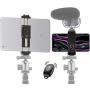 Tablet & Cell Phone Tripod Mount Adapter, Tablet Holder Bracket with Cold Shoe Mount 1/4 inch Screw for Smartphone, iPad, iPad Pro, iPad Mini, 2, 3, iPad Air