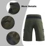 Ally Mens MTB Mountain Bike Short Bicycle Cycling Biking Riding Shorts Cycle Wear Relaxed Loose-fit