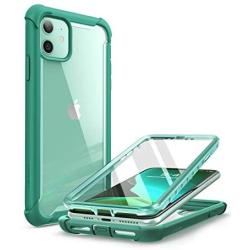 i-Blason Ares Case for iPhone 11 6.1 inch (2019 Release), Dual Layer Rugged Clear Bumper Case with Built-in Screen Protector (Mint Green)