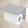 Yosoo Stainless Steel Toilet Paper Roll Holder with Shelf Multifunctional Self-Installed Wall Mounted with Mobile Phone Holder Stand