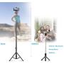 Selfie Stick & Tripod Fugetek, Integrated, Portable All-in-One Professional, Heavy Duty Aluminum, Bluetooth Remote Compatible with Apple & Android Devices, Non Skid Tripod Feet, Extends to 51", Black