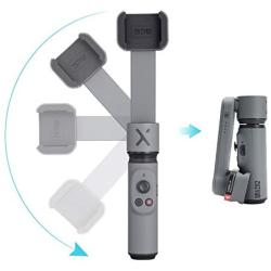 Zhiyun Smooth X, Extendable Camera Gimbal Stabilizer for iPhone 11 Pro Xs Max Xr, Portable Foldable Selfie Stick Tripod for Smartphone Cell Phone, with Object Tracking Panorama Time Lapse SmoothX Gray