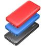 3-Pack Miady 10000mAh Dual USB Portable Charger, Fast Charging Power Bank with USB C Input, Backup Charger for iPhone X, Galaxy S9, Pixel 3 and etc (Red, Blue & Black)