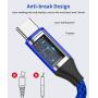 USB C to USB C 60W Charging Cable, JSAUX[2 Pack 6.6ft] USB Type C Charger Cord Compatible with Samsung Galaxy S20 S20+ S20 Ultra Note 10 Plus A80, Google Pixel 2/3/3a/4 XL, iPad Pro 2018 etc-Blue