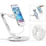 Suptek Aluminum Tablet Desk Stand for iPad, iPhone, Samsung, Asus and More 4.7-11 inch Devices, 360° Flexible Cell Phone Holder Mount, Good for Bed, Kitchen, Office (YF208DW)