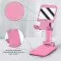 Cell Phone Stand, Adjustable Cell Phone Stand, TopACE Foldable Portable Desktop Stand, Phone Holder Stand for Desk Sturdy Aluminum Metal Stand for Phone/iPad/Kindle/Tablet/Switch (Pink) Cell Phone Stand, Adjustable Cell Phone Stand, TopACE Foldable Portable Desktop Stand, Phone Holder Stand for Desk Sturdy Aluminum Metal Stand for Phone/iPad/Kindle/Tablet/Switch (Pink)
