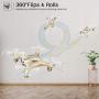 Newest Syma X20 Mini Pocket Drone Headless Mode 2.4Ghz Nano LED RC Quadcopter Altitude Hold Gold