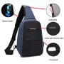 Sling Bag Crossbody Backpack for Men/Women Waterproof Shoulder Bag with USB Charging Port Anti-Theft Causal Daypacks for Travel/Sports/Hiking Blue