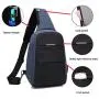 Sling Bag Crossbody Backpack for Men/Women Waterproof Shoulder Bag with USB Charging Port Anti-Theft Causal Daypacks for Travel/Sports/Hiking Blue Sling Bag Crossbody Backpack for Men/Women Waterproof Shoulder Bag with USB Charging Port Anti-Theft Causal Daypacks for Travel/Sports/Hiking Blue