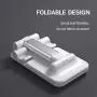 Cell Phone Stand, Foldable Portable Desktop Stand Adjustable Height and Angle Phone Holder for Desk Sturdy Aluminum Metal Stand Compatible with Smartphone/iPad/Kindle/Tablet (White) Cell Phone Stand, Foldable Portable Desktop Stand Adjustable Height and Angle Phone Holder for Desk Sturdy Aluminum Metal Stand Compatible with Smartphone/iPad/Kindle/Tablet (White)