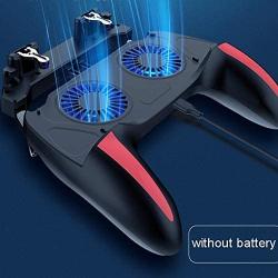 NOLOGO Jltx-My Cell Phone Game Gamepad Free fire Pubg Trigger Game Pad for PUBG Mobile Controller Cooler Fan with 5000mAh Power Bank (Color : Without Battery)