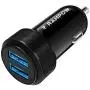 RAMPOW 24W Dual USB Car Charger - [DC 12-24V] 4.8A Fast Car Charger - USB Car Charger Adapter Compatible with iPhone, Samsung, LG, HTC, Sony, Oneplus, Tablets, GPS Devices and More - Black