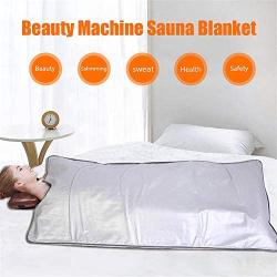 ETE ETMATE Sauna Blanket, 2 Zone Controller Body Shaper Weight Loss Professional Sauna Slimming Blanket Detox Therapy Anti Ageing Beauty Machine(Silver)