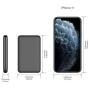 Jellysub 5000mah Ultra Compact Slim Portable Charger, Minimalist Power Bank with 2 Built-in Cables for iPhone 11, Airpods, Switch, Samsung Galaxy S20 Phone etc.（Black）