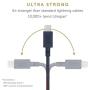 Native Union Night Cable - 10ft Ultra-Strong Reinforced [Apple MFi Certified] Durable Lightning to USB Charging Cable with Weighted Knot for iPhone/iPad (Marine)