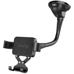 Mpow Gravity Car Phone Mount, Windshield Cell Phone Car Holder with Durable Washable Suction Cup, Compatible with iPhone 11 Pro XS MAX XR X 8/7/6 Plus,Galaxy S10/S9/S8/Note9, and Other Phones