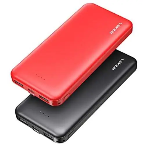 Lekzai 2-Pack 10000mAh Portable Charger Power Bank with Dual Output and USB-C (Input Only) Compatible with iPhone, Samsung and More Lekzai 2-Pack 10000mAh Portable Charger Power Bank with Dual Output and USB-C (Input Only) Compatible with iPhone, Samsung and More