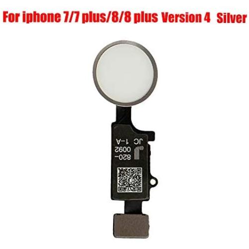 Afeax Compatible with Apple iPhone Home Button Main Key Flex Cable Replacement for iPhone 7/7 Plus and iPhone 8/iPhone 8 Plus (Silver) Version 4