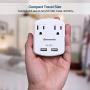 DEWENWILS Multi Outlet Plug 2 AC Outlets with Dual USB Ports (3.1A Total), Small USB Wall Charger Adapter for Travel/Home/Cruise Ship/GFCI, ETL Listed, White