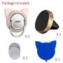 Cat Phone Finger Ring with Magnetic Car Mount, Magnetic Phone Ring Car Mount, Magnetic Ring Holder for Cell Phone and Tablet (1 Set,Gold)