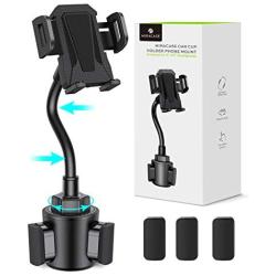 Car Cup Holder Phone Mount Upgraded Miracase Adjustable Universal Cup Holder Cradle Car Mount for Cell Phone Compatible with iPhone Xs XS Max XR X 8 8plus 7 7 Plus Samsung Galaxy S9 S8 S7（Black）