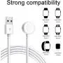 Newest Version for Apple Watch Charger MFi Certified Smart Watch Magnetic Charging Cable Magnetic Charging Pad for Apple Watch Series 5/4/3/2/1 Compatible Size 44mm/42mm/40mm/38mm-White