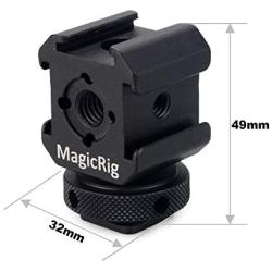 MAGICRIG 3-Side Cold Shoe Camera Shoe Bracket for Flash Light, LED Video Light, Microphone, Monitor Mount