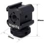 MAGICRIG 3-Side Cold Shoe Camera Shoe Bracket for Flash Light, LED Video Light, Microphone, Monitor Mount